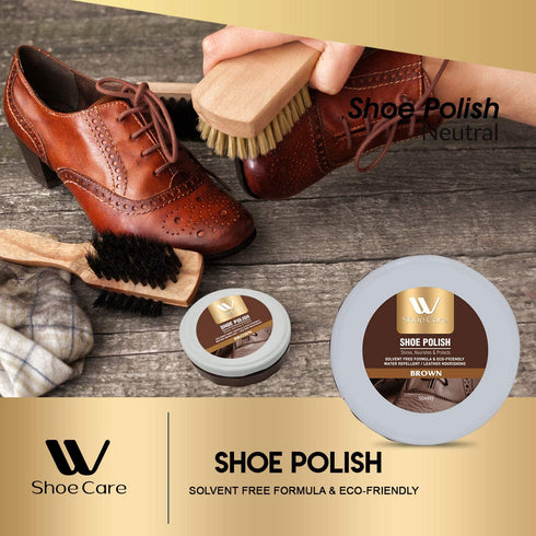 Black and Brown Shoe Shine Polish Kit | WBM SHOE CARE